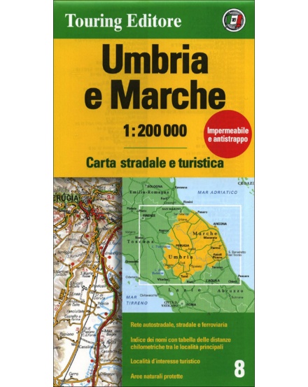 Cartographia Umbria és Marche régiótérkép 9788836573455