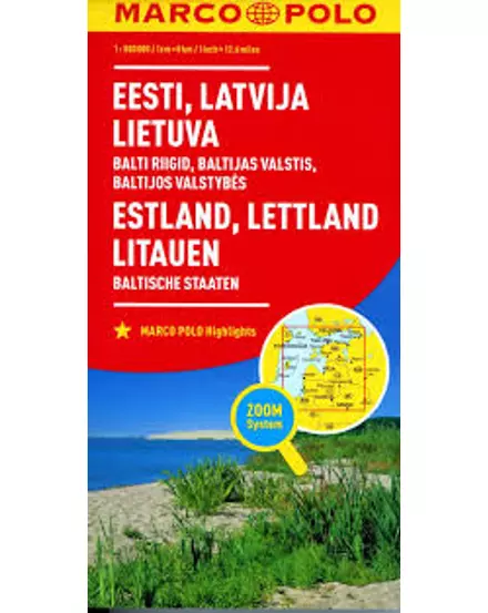 Cartographia Észtország, Lettország, Litvánia térkép 9783829738255
