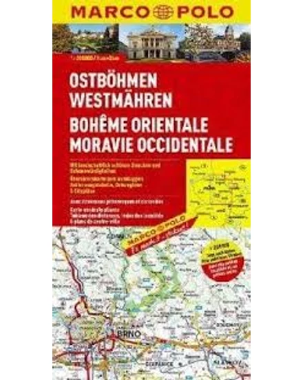 Cartographia Csehország 2.- Kelet-Bohémia, Nyugat-Morvaország térkép 9783829740524