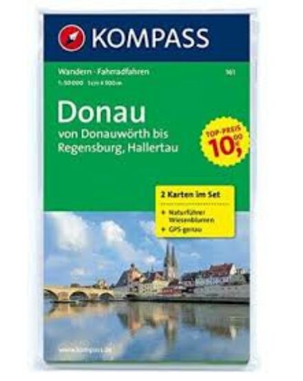 Cartographia K 161 Duna (Donauwört - Regensburg) turistatérkép 9783850261807
