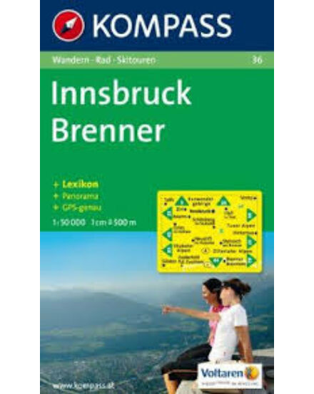 Cartographia  - K 36 Innsbruck, Brenner turistatérkép