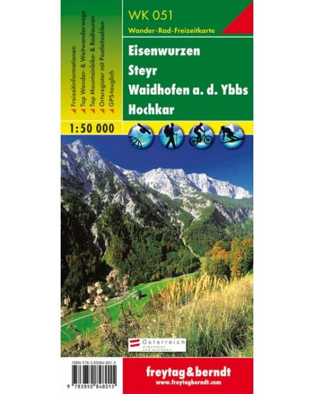 Cartographia  - WK051 Eisenwurzen-Steyr-Waidhofen/Ybbs-Hochkar turistatérkép