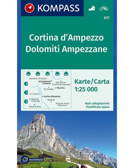 Cartographia K 617 Cortina d'Ampezzo turistatérkép 9783990443408