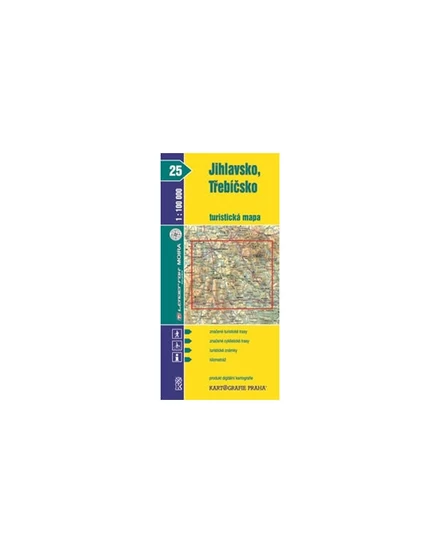 Cartographia TM 25 Jihlavsko, Trebicsko turistatérkép 9788070117668