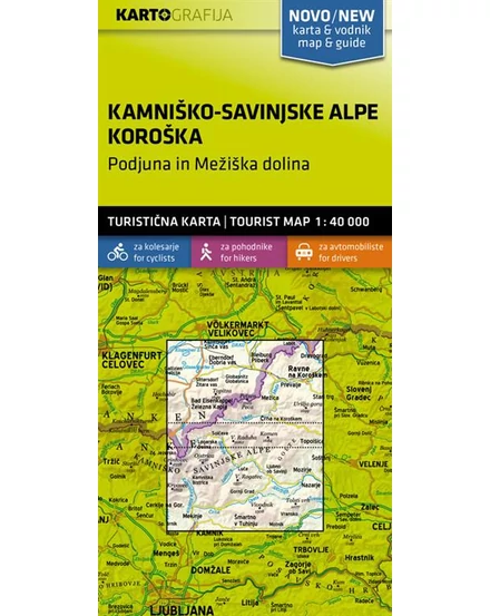 Cartographia Kamniki-Alpok turistatérkép kalauzzal 3830048522519