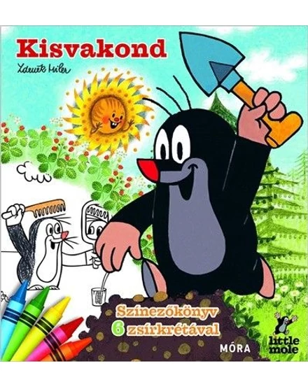 Cartographia Színezz a kisvakonddal! - színezőkönyv 6 zsírkrétával 9788075180308