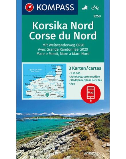 Cartographia  - K 2250 Korzika északi rész turistatérkép