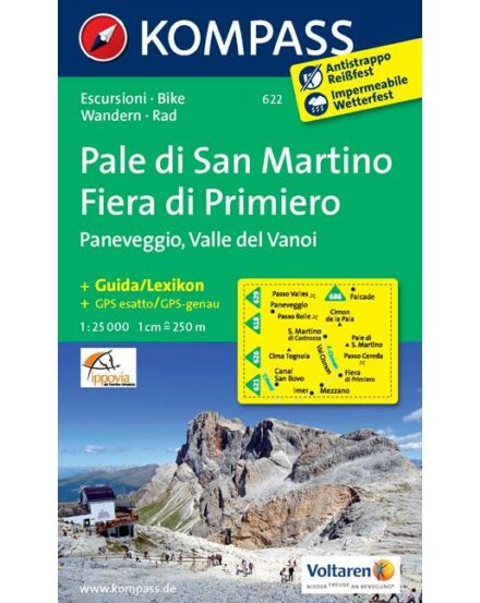 Cartographia  - Pale di San Martino - Fiera di Primiero - Paneveggio - Valle del Vanoi turistatérkép