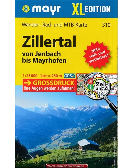 Cartographia WM 310 Zillertal kerékpáros- és turistatérkép 9783854914433