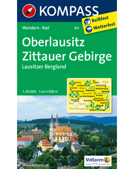 Cartographia K 811 Oberlausitz - Zittauer Gebirge turistatérkép 9783850266833