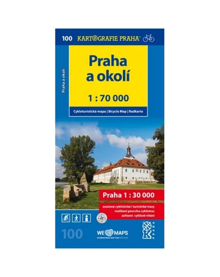 Cartographia CM 100 Prága és környéke kerékpáros térkép 9788073933753