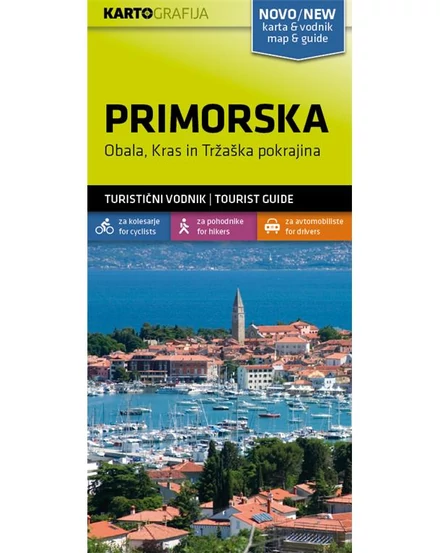 Cartographia Szlovénia tengerpart (Primorska) turistatérkép kalauzzal 3830048522571