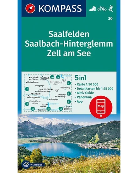 Cartographia K 30 Saalfelden, Saalbach-Hinterglemm, Zell am See turistatérkép 9783990444054