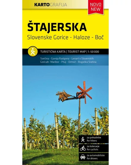 Cartographia Stajerska turistatérkép 3830048523332