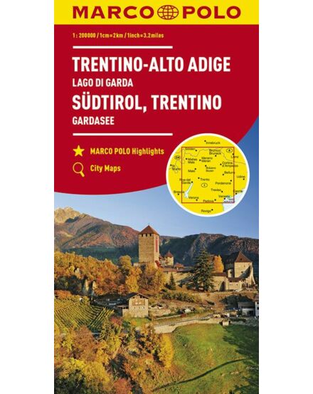 Cartographia  - Olaszország résztérkép - Dél-Tirol, Trentino, Garda-tó térkép