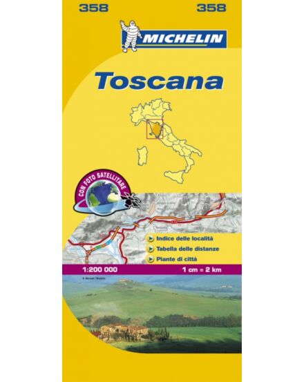 Cartographia Olaszország résztérkép: Toszkána - Michelin 358 9782067126671