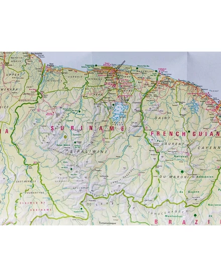Venezuela - Guyana - Suriname, Francia Guyana térkép