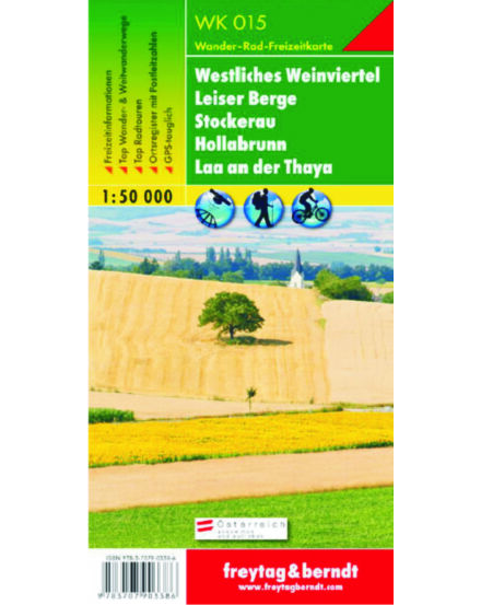 Cartographia  - WK015 Westliches Weinviertel-Stockerau-Leiser Berge-Hollabrunn-Laa an der Thaya turistatérkép