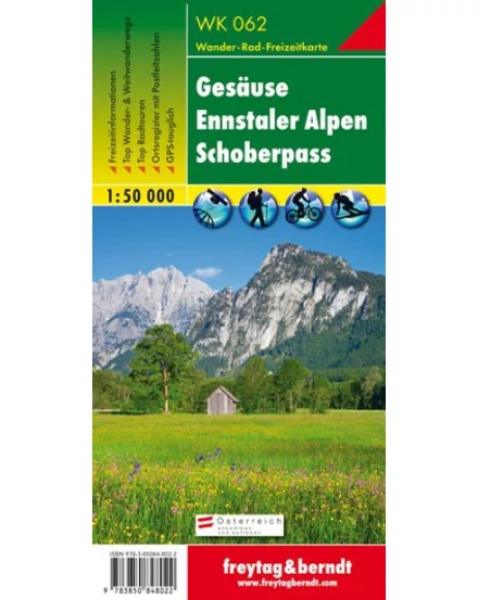 Cartographia WK062 Gesause-Ennstaler Alpen-Schoberpass turistatérkép - Freytag 