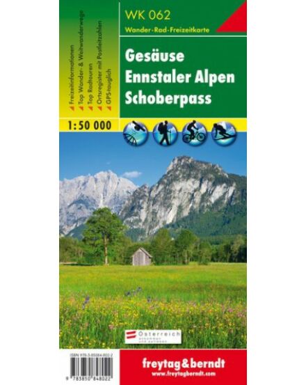 Cartographia WK062 Gesause-Ennstaler Alpen-Schoberpass turistatérkép - Freytag 