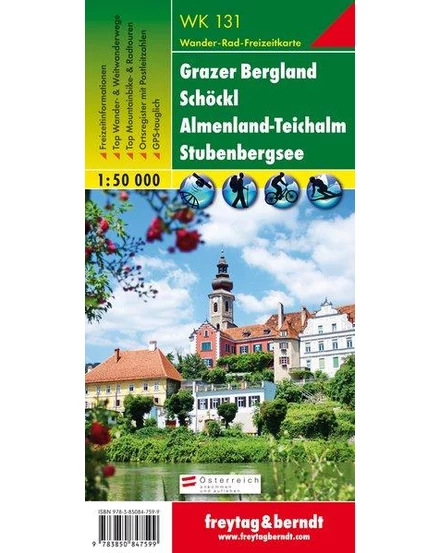 Cartographia WK131 Grazer Bergland-Schöckl-Almenland-Teichalm-Stubenbergsee turistatérkép (Freytag) 9783850847599