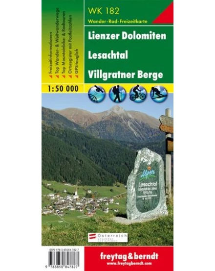 Cartographia WK182 Lienzer Dolomiten-Lesachtal-Villgratner Berge turistatérkép (Freytag) 9783850847827