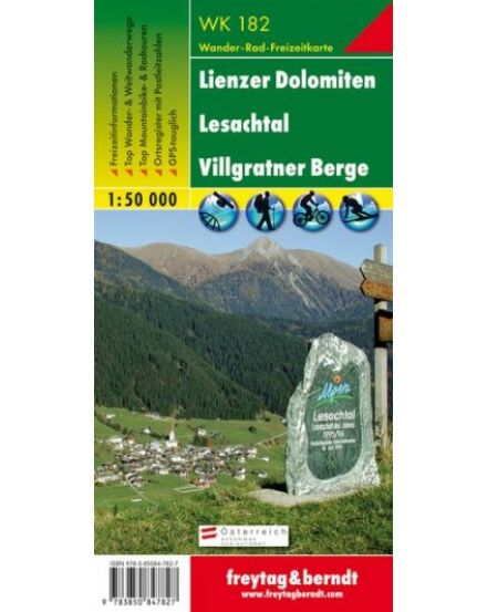 Cartographia WK182 Lienzer Dolomiten-Lesachtal-Villgratner Berge turistatérkép (Freytag) 9783850847827