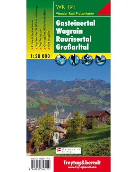 Cartographia WK191 Gasteinertal-Wagrain-Raurisertal-Grossarltal turistatérkép (Freytag) 