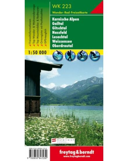 Cartographia  - WK223 Karnische Alpok-Gailtal-Gitschtal-Nassfeld-Lesachtal-Weisensee-Oberdrautal turistatérkép