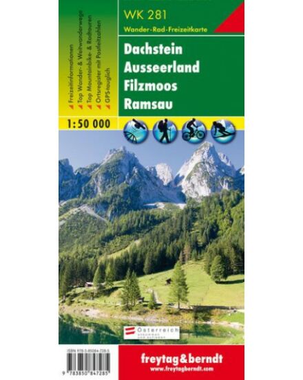 Cartographia WK281 Dachstein-Ausseer Land-Filzmoos-Ramsau turistatérkép - Freytag 9783850847285