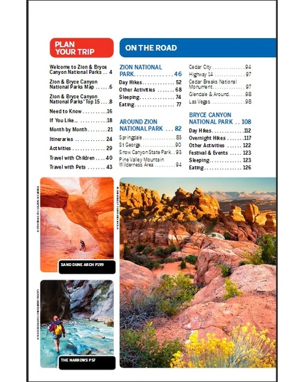 Zion és Bryce Canyon Nemzeti Park útikönyv Lonely Planet (angol)
