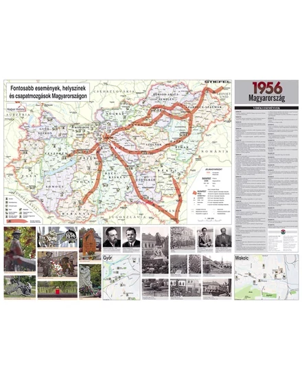 1956 - Forradalom és szabadságharc térkép