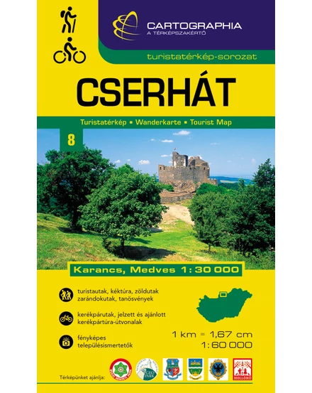 Cartographia Cserhát (+Karancs, Medves) turistatérkép [8] 9789633525845