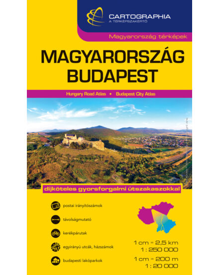 Cartographia Magyarország + Budapest kombi atlasz választható AJÁNDÉK Budapest vagy Magyarország Classic térképpel 9789633526538