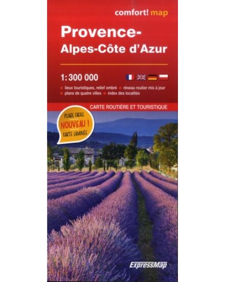 Cartographia Provence, Alpok-Cote D'Azur laminált térkép 9788381900416