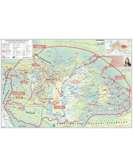 Cartographia A Magyar nép vándorlása és a honfoglalás DUO könyöklő - Stiefel 5998504315599