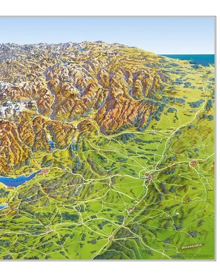 CartographiaAlpok panorámatérkép (íves) - 9783575017581