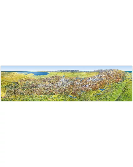 CartographiaAlpok panorámatérkép (íves) - 9783875042764