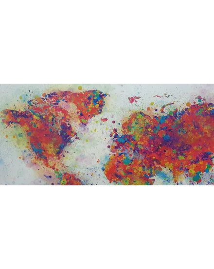 Világtérkép fehér-színes falitérkép 91,5x61 cm - keretezett