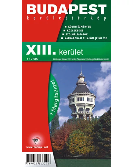 Cartographia Budapest XIII. kerületének térképe - T.Press 9789639113206
