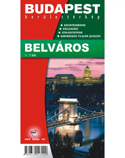 Cartographia Budapest belvárosi kerületeinek térképe - T.Press 9789639113220