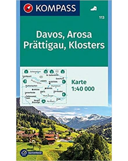 Cartographia  - K 113 Davos, Arosa, Prattigau, Klosters turistatérkép