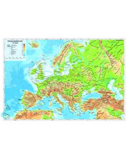 Cartographia Európa domborzata térkép könyöklő - Stiefel 5998504310990