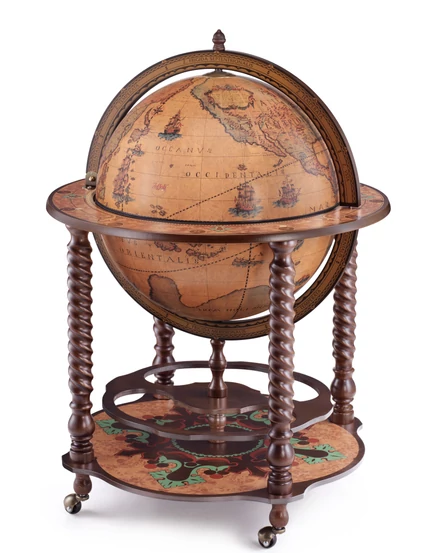Cartographia - Földgömb Zoffoli BACCO 50 cm, antik - Bárgömb