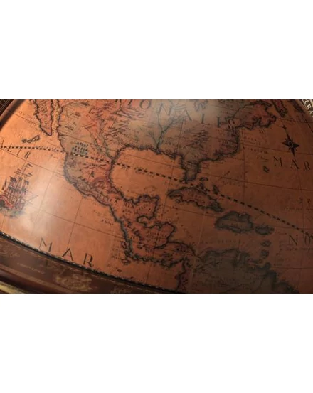 Cartographia - Földgömb Zoffoli GIASONE 40 cm, antik - Bárgömb tálalókocsival