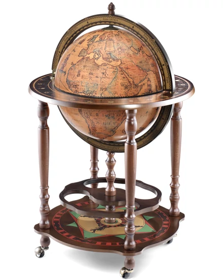 Cartographia - Földgömb Zoffoli MINOSSE 40 cm, antik - Bárgömb