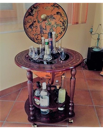 Cartographia - Földgömb Zoffoli MINOSSE 40 cm, antik - Bárgömb