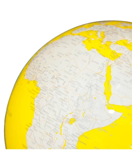 Cartographia  - Földgömb Swarovski kristállyal - világítós, sárga kontúrral 34 cm - ARTLINE YELLOW