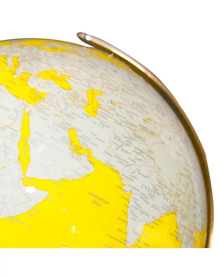 Cartographia  - Földgömb Swarovski kristállyal - világítós, sárga kontúrral 34 cm - ARTLINE YELLOW