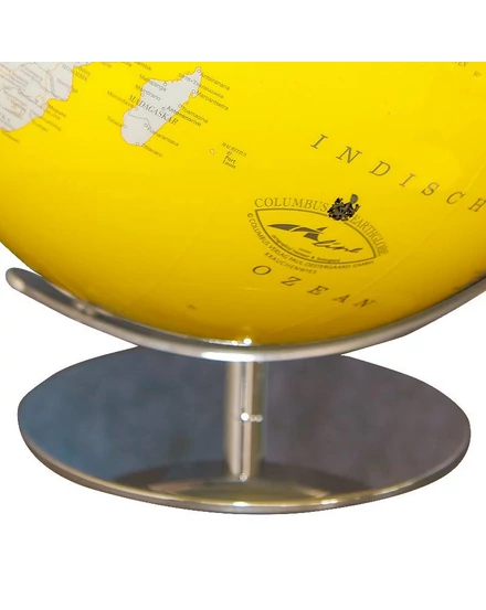 Cartographia  - Földgömb Swarovski kristállyal - világítós, sárga kontúrral 34 cm - ARTLINE YELLOW